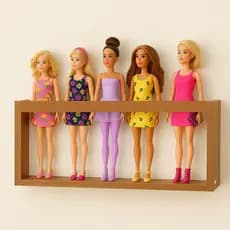 Prateleira Expositora Coleção Bonecas Barbie Nicho Colorido Quarto Organizador Bonecos Marvel Super Heróis MDF Madeira