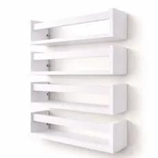4 Estante Quarto Prateleira Parede Organizador Livros Nicho Banheiro Cozinha Suporte Madeira 30cm