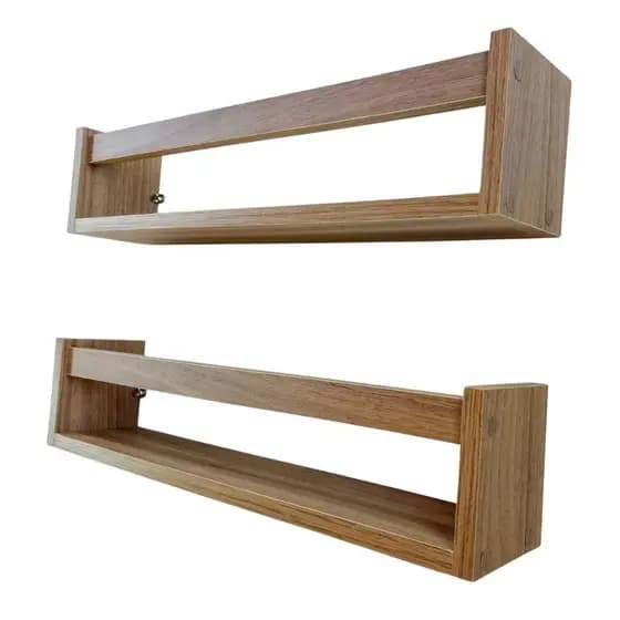 Kit de Prateleiras Para Livros e Revistas  Estante Revisteiro Organizador Nixo Mdf Madeira 2un 55 cm