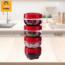 Kit com 10 Potes Organizadores Gire e Trave de 155ml - Ideias como Porta Temperos, Porta Condimentos e Pequeno Porta Objetos