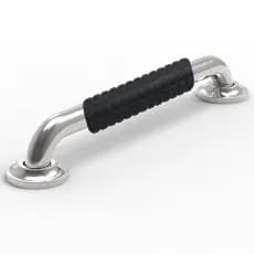 Barra de Apoio 30cm Inox Suporte Antiderrapante Idoso Deficiente Segurança Banheiro Box Acessibilidade