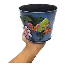 Balde Vaso Enfeite De Ferro Jardim Quintal Varanda Flor