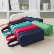 Necessaire Estojo Com Alça Feminina Masculina Nylon 600 Organizadora Premium Varias Cores Com Nfe Envio Imediato