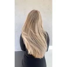 cabelo bio humano russo Linda Hair no fio invisível