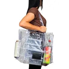 Sacola Transparente Bolsa Jumbo Sem Zíper Cristal PVC Penitenciaria Club Piscina Praia