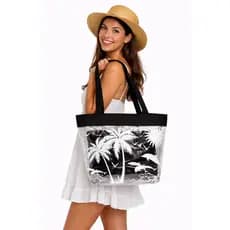 Bolsa de Praia Transparente Com Necessaire Impermeável Verão Impermeável