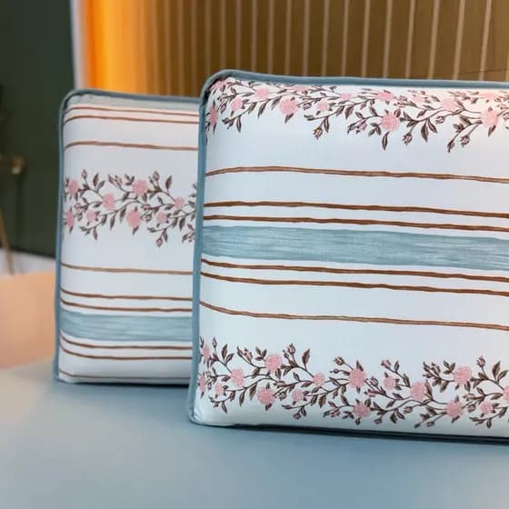 Kit com 2 Fronhas estampadas 100% Algodão malha premium modelo envelope