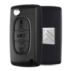 Chave Canivete Citroen C3, C4, Aircross, Xsara Picasso - Somente a Capa com Emblema, 3 Botões CE0536
