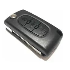 Chave Canivete - Peugeot 307, 308, 408 - Somente a Capa, Com Emblema, 3 Botões, CE0523