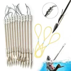 Kit 10 Dardos 3 Elástico P/Estilingue Pesca Profissional
