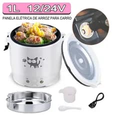 Panela Elétrica De Arroz Multifuncional 12V/24V 1L Para Carro/Caminhõe