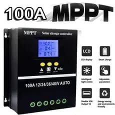 MPPT Carregamento Solar Controle 100A Duplo USB Inteligente Regulador Para Painel