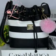 Bolsa Feminina Pequena Saco Transversal C/ Chaveiro Pompom