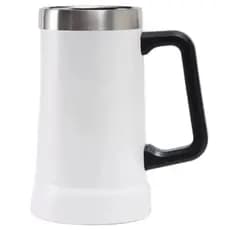 Caneca Térmica Cerveja Inox 709ml com Alça | Caneca Chopp Térmica Branco