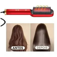 Escova Alisadora Elétrica Bivolt 200°C Temperatura Ajustável | Escova Alisadora Cabelo 5 em 1