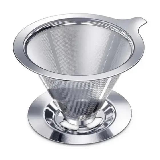 Coador de Café Inox 103 Permanente Reutilizável | Filtro Café Aço Inox Sem Papel