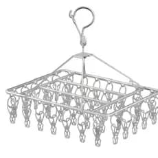 Varal de Meias 40 Prendedores Inox Retrátil Varal Roupas Íntimas Dobrável Lavanderia