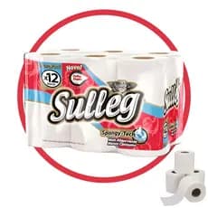 Papel Higiênico Sulleg Folha Dupla 12 Rolos 20m | Macio Celulose Virgem Branco