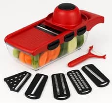 Cortador de Legumes 6 em 1 Multifuncional Mandoline Fatiador Inox Ralador Cozinha