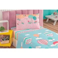 Jogo de Cama Lençol Solteiro 03 Peças Infantil Kids Menino/Menina - Promoção UNICÓRNIO
