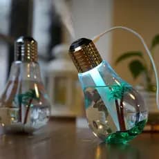 Umidificador Lâmpada Aromatizador Ultrassônico USB Com Led Colorido