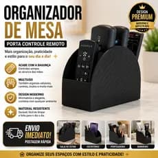 Organizador de Mesa Porta Controle Remoto | Suporte Multiuso para Sala e Escritório