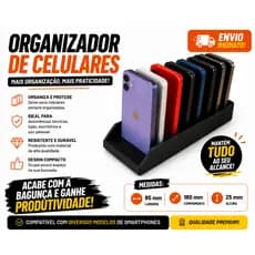 Organizador para Celulares | Suporte Expositor para até 10 Smartphones/Iphones