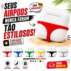 Capa Divertida para AirPods Pro | Case Criativo Estilo Praia