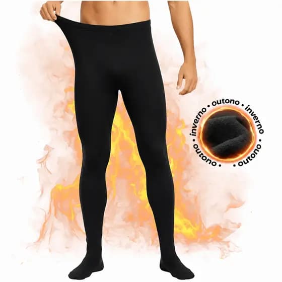 Calça Térmica Masculina ou Feminina Segunda Pele Inverno Forrada Flanelada Calça Motoboy Frio
