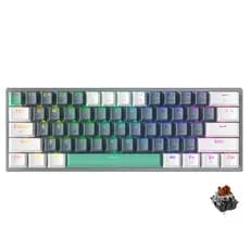 Teclado mecânico Machenike K500-B61W sem fio, layout ANSI - Switch Marrom