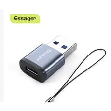Adaptador OTG USB C fêmea para USB 3.0 macho