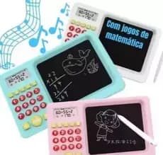 Lousa mágica tablet com calculadora dinâmica infantil para crianças - 2 Em 1