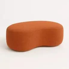 Puff Pufe Puf Orgânico Minimalista para Sala Quarto Moderno Bouclé - Puff Feijão