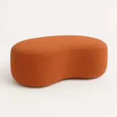 Puff Pufe Puf Orgânico Minimalista para Sala Quarto Moderno Bouclé - Puff Feijão