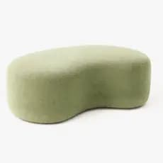 Puff Pufe Puf Orgânico Minimalista para Sala Quarto Moderno Bouclé - Puff Feijão