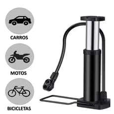 Bomba De Ar Encher Pneu Bicicleta Moto E Forte Compacta e Leve Bico Duplo