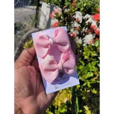 Par de Laços Infantil Bico de Pato Encapado 7cm | Tamanho Médio | Várias Cores