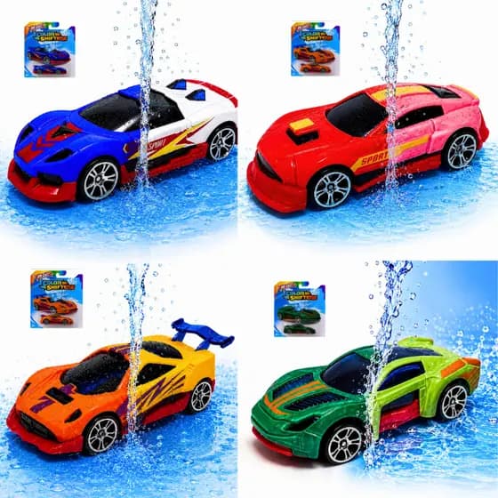 Carrinho Muda De Cor Na Água Color Shifters Metal Die Cast Infantil Brinquedo Colecionável Premium