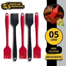 KIT 3/5 Pincel Culinario para Untar em Silicone Churrasco Molhos Ovo Utensilio de Cozinha Confeitaria Profissional