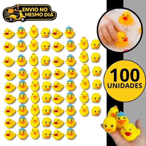 Kit 50/100 Patinhos Brinquedo Flutuante de Vinil Para Banho Bebê Infantil Sortido Criança Banho Divertido Barulho