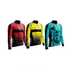 Camisa ciclismo masculina manga longa