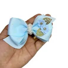 Laço infantil | Laço de pérolas | Laço de luxo - laço nude - laço bege - laço com pérolas