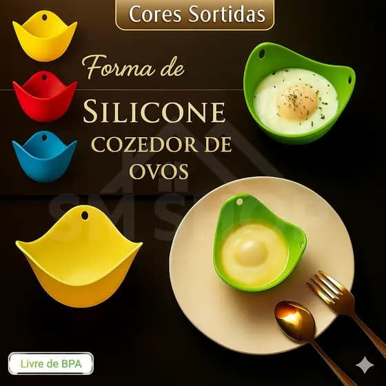 Formas De Silicone Para Ovos Pochê Livre Bpa Saudável Fitness Dieta sem óleo Micro-ondas Frigideira