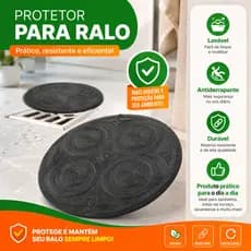 Protetor De Ralo Tampa Redondo 16,7 cm Emborrachado Evita Inseto Veda Mau Cheiro Barata Dengue Bicho