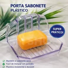 Saboneteira Porta Sabonete de Parede Alta Qualidade Resistente Cristal com Ventosa Modelo Star