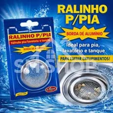 Kit 4 Ralos Ralinho de Pia com borda de Alumínio de Alta Qualidade 4,5cm Cozinha Anti Entupimento