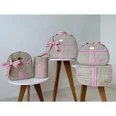 Kit Bolsa Maternidade Personalizado 5 Peças | Tiara Baby