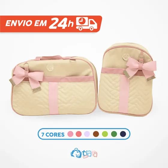 Kit Bolsa Maternidade Mala, bolsa de bebê, conjunto maternidade | Tiara Baby