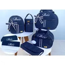 Kit Bolsa Maternidade Personalizado 7 peças luxo | Tiara Baby