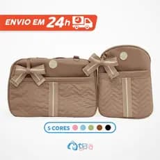 Kit Bolsa Maternidade Mala, bolsa de bebê, conjunto maternidade, kit 2 peças | Tiara Baby
